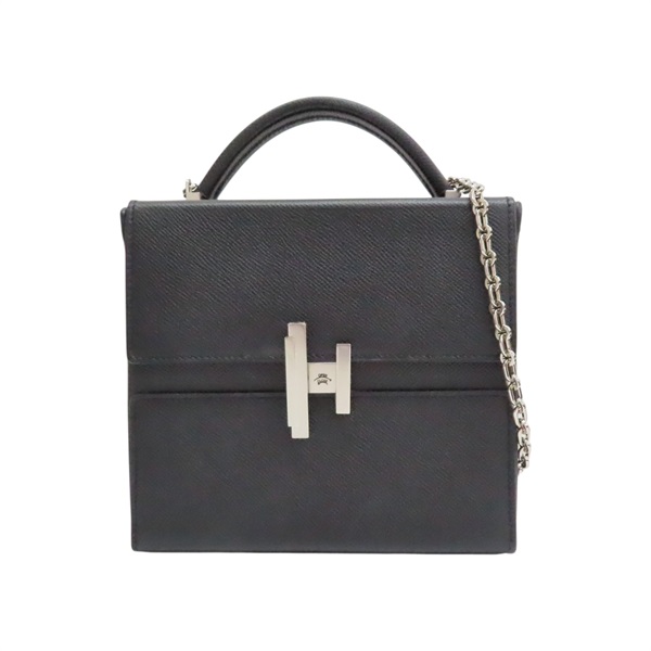 黑色 Epsom牛皮 Cinhetic Top Handle 肩背包 D刻 銀扣【HERMES 愛馬仕】