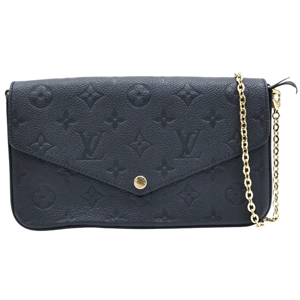 黑色 壓紋牛皮 Pochette Felicie 鍊帶 肩背包【LOUIS VUITTON LV 路易威登】 M82477