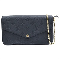 黑色 壓紋牛皮 Pochette Felicie 鍊帶 肩背包【LOUIS VUITTON LV 路易威登】 M82477