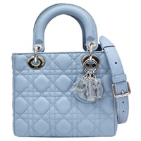 藍色 羊皮 Lady Dior Small 兩用包【Dior 迪奧】