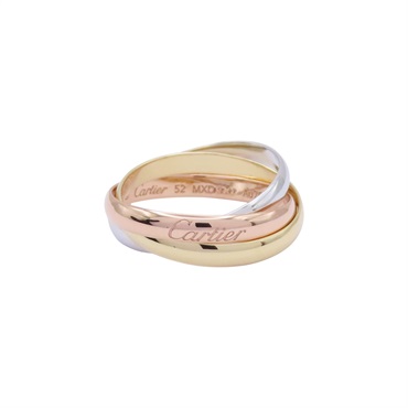 18K 三色三金 Trinity Small 三環戒指【Cartier 卡地亞】