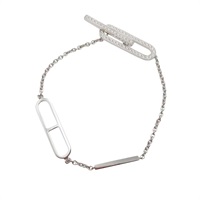 18K白金 Kelly Clochette 手鍊【HERMES 愛馬仕】 H220463B
