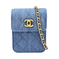 藍色 丹寧 Mini Cross Body 鏈帶 肩背包【CHANEL 香奈兒】