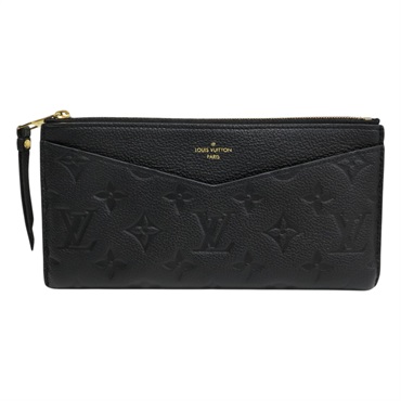 黑色 原花牛皮壓紋 Melanie BB 拉鍊 長夾【LOUIS VUITTON LV 路易威登】 M68712