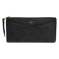黑色 原花牛皮壓紋 Melanie BB 拉鍊 長夾【LOUIS VUITTON LV 路易威登】 M68712