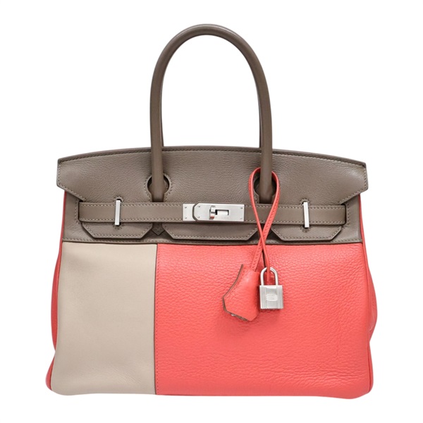 糖果紅/大象灰/奶茶 Clemence牛皮 Birkin 30 Casaque 柏金包【HERMES 愛馬仕】