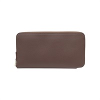 摩卡色 Evercolor牛皮  Silk'In Classique 拉鍊長夾 K刻【HERMES 愛馬仕】 H085200CKAA