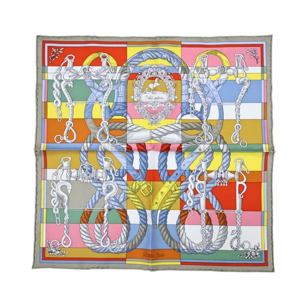 多色 絲綢 Della Cavalleria Double Face Scarf 90 方巾【HERMES 愛馬仕】