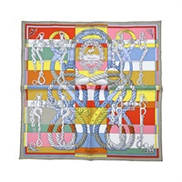 多色 絲綢 Della Cavalleria Double Face Scarf 90 方巾【HERMES 愛馬仕】