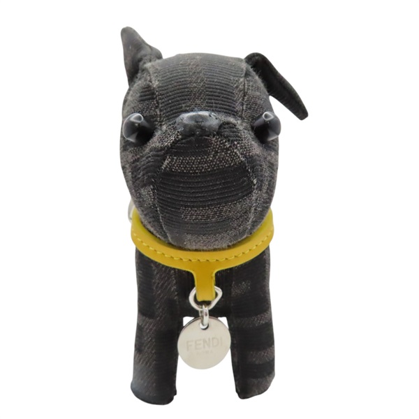 黑色 FF 帆布 狗造型 Ito Charm 掛飾【FENDI 芬迪】 7AP064