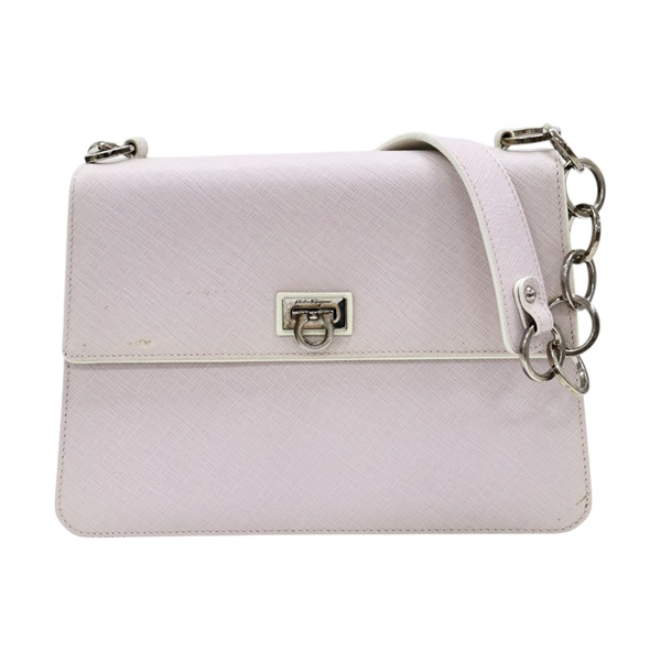 粉紫色 牛皮 Borsa 肩背包 【Salvatore Ferragamo 費拉格慕】