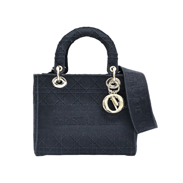 黑色帆布 Lady D_Lite 兩用包 MO565OREY【Dior 迪奧】 MO565OREY