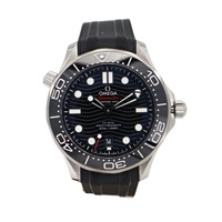 OMEGA 歐米茄 Seamaster Diver 300M 腕錶 黑色錶盤 膠帶 不鏽鋼 210.32.42.20.01.001