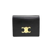 黑色 Triomphe 帆布 卡夾 名片夾【CELINE 賽琳】 10M123FOZ.38NO