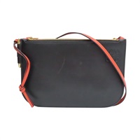 紅/黑色 牛皮 Gate Double Zip Pouch 肩背包 113.54.Z43【LOEWE 羅威】 113.54.Z43