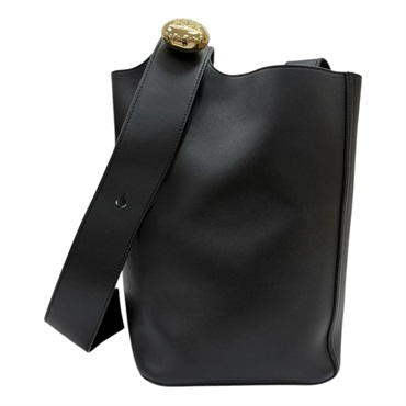 黑色 牛皮 Large Pebble Bucket 肩背包【LOEWE 羅威】 BANBBBHX06