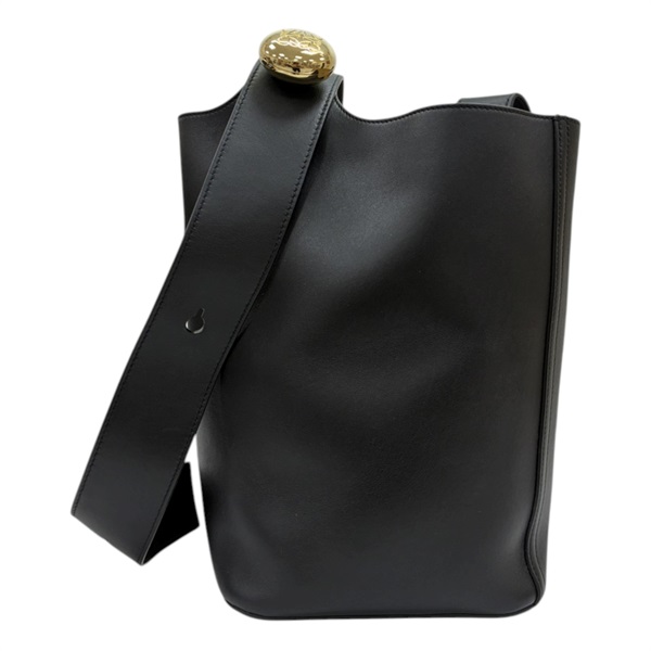 黑色 牛皮 Large Pebble Bucket 肩背包【LOEWE 羅威】 BANBBBHX06
