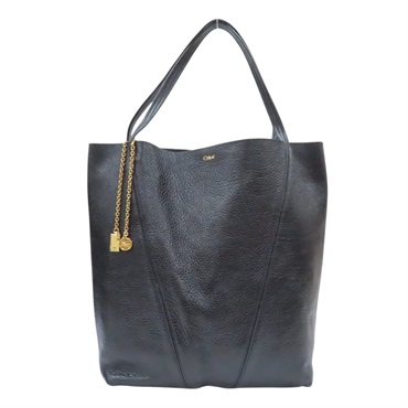 黑色 牛皮 Spin Tote 托特包 肩背包【Chloe 克羅伊】 CHC25SS810N84001