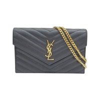 黑色 牛皮 Cassandre WOC 肩背包【SAINT LAURENT YSL 聖羅蘭 】 393953