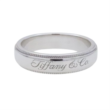 Pt950鉑金 Milgrain 戒指【Tiffany & Co 蒂芬妮】