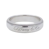 Pt950鉑金 Milgrain 戒指【Tiffany & Co 蒂芬妮】