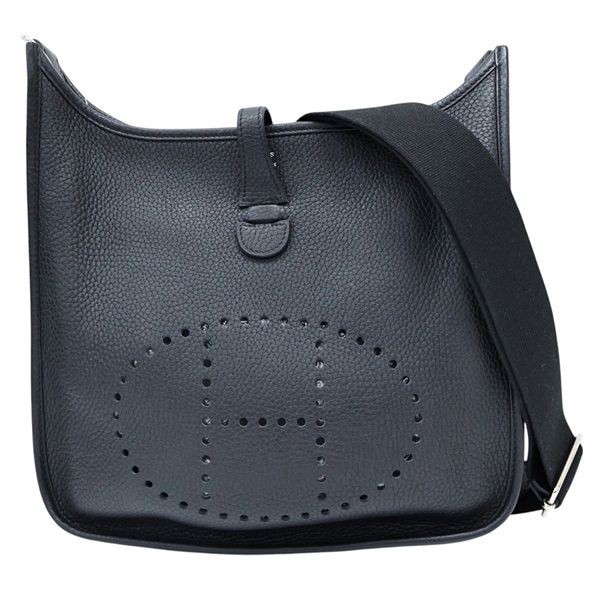 黑色 Clemence牛皮 Evelyne III 29 肩背包 A刻 銀扣【HERMES 愛馬仕】 H056277CK