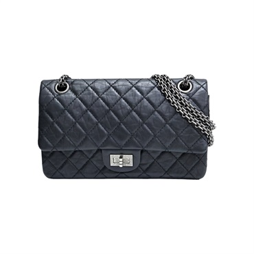 黑色 菱格紋 牛皮 2.55 Flap Bag 肩背包【CHANEL 香奈兒】 A37586