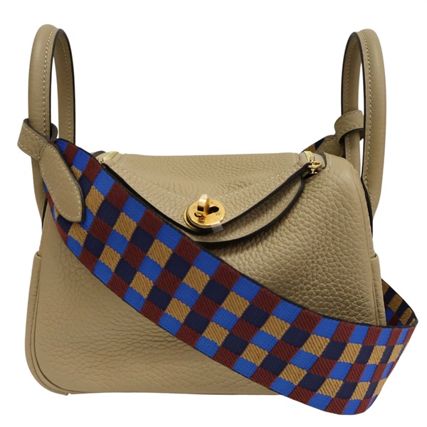 風衣灰 TC牛皮 Lindy Mini 肩背包 U刻【HERMES 愛馬仕】 H079086CC