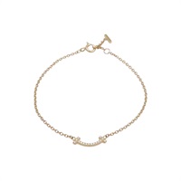 18K玫瑰金 鑽石 T Smile 手鍊【Tiffany & Co 蒂芬妮】 62994657