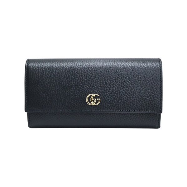 黑色 牛皮 GG Marmont Continental 扣式長夾【GUCCI 古馳】 456116