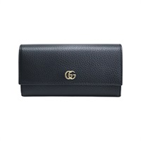 黑色 牛皮 GG Marmont Continental 扣式長夾【GUCCI 古馳】 456116