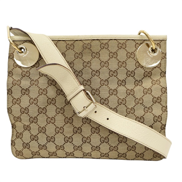 米色 帆布 GG Eclipse 肩背包【GUCCI 古馳】 120841
