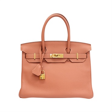 龍蝦粉色 Togo牛皮 Birkin 30 手提包 口Q刻【HERMES 愛馬仕】