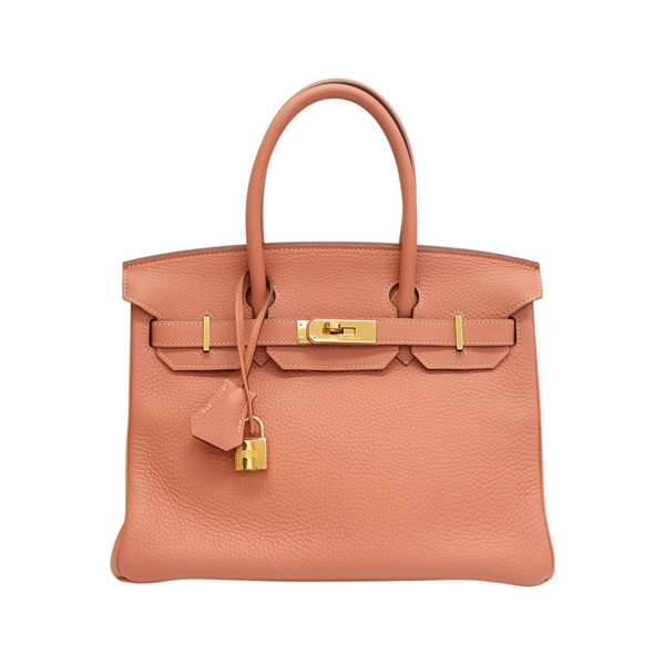 龍蝦粉色 Togo牛皮 Birkin 30 手提包 口Q刻【HERMES 愛馬仕】