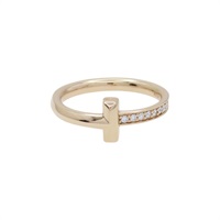 18K玫瑰金 鑽石 T1 戒指【Tiffany ＆ Co 蒂芬妮】 67795342