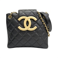 黑色 菱格紋羊皮 Chain Crossbody 肩背包 【CHANEL 香奈兒】 AS4596