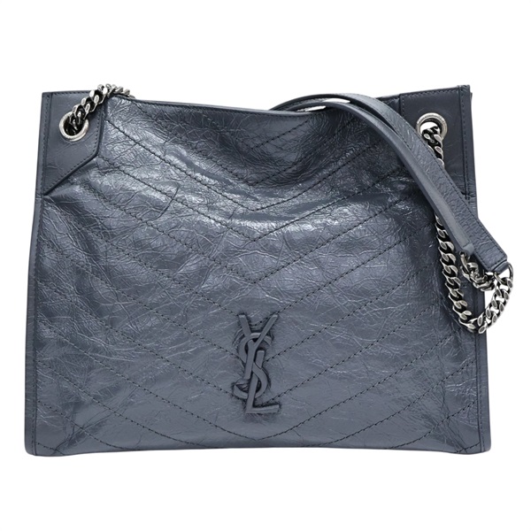 灰色 牛皮 Niki 肩背包【SAINT LAURENT 聖羅蘭】 577999