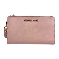 粉色 Saffiano 牛皮 二折 長夾【MICHAEL KORS 麥可寇斯】 35F8GTVW0L