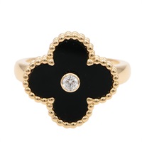 18K黃金 黑瑪瑙 鑽石 戒指【Van Cleef ＆ Arpels 梵克雅寶】 VCARA41000
