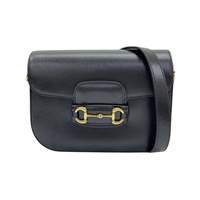 黑色 牛皮 Horsebit 1955 Small 肩背包 缺一條背帶【GUCCI 古馳】 658574