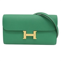 絲絨綠色 Epsom牛皮 Constance To Go 肩背包 W刻 金釦【HERMES 愛馬仕】 H085822CC