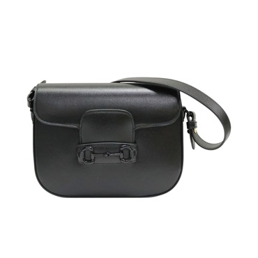 黑色 牛皮 1955 Horsebit 馬銜扣 肩背包【GUCCI 古馳】 726226
