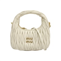 白色羊皮 Wander Matelasse 兩用包【MIU MIU 繆繆】 5BC125
