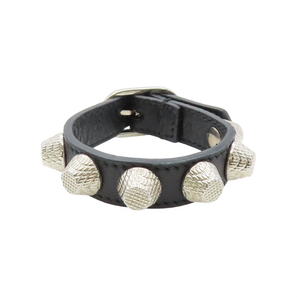 黑色牛皮 鉚釘 Studs 手環【Balenciaga 巴黎世家】 303734