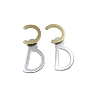 金銀雙色 鍍金 縷空 耳環【Dior 迪奧】