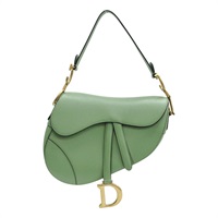綠色 牛皮 Saddle 肩背包【Dior 迪奧】