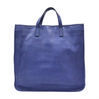 深藍色 牛皮 手提包 缺背帶【LOEWE 羅威】 358.17.L28
