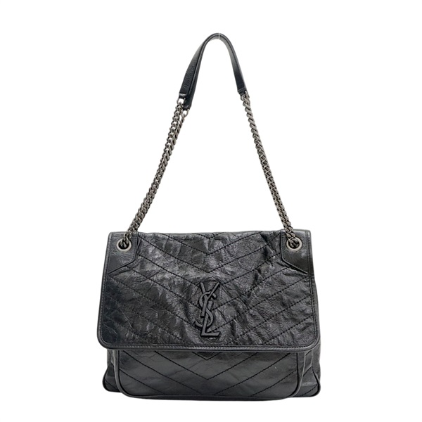 黑色 牛皮 大型 NIKI 肩背包 【SAINT LAURENT YSL 聖羅蘭】 633157