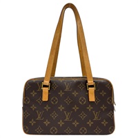 棕色 原花 帆布 Cite MM 肩背包【LOUIS VUITTON LV 路易威登】 M51182