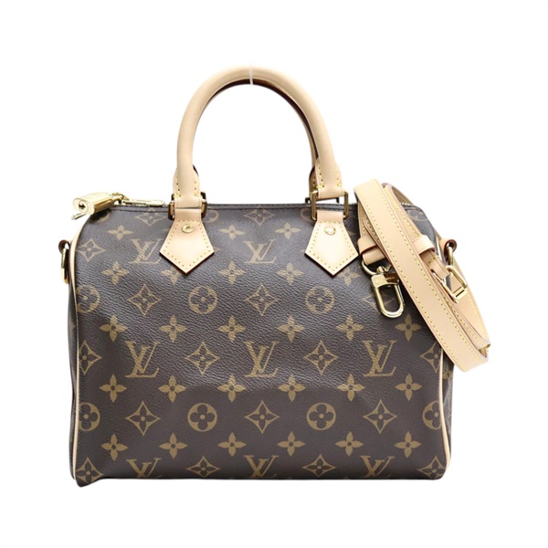 棕色 原花帆布 Speedy Bandouliere 25 兩用包【LOUIS VUITTON LV 路易威登】 M46977